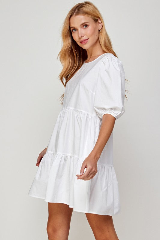 BELLA PUFF SLEEVE MINI DRESS
