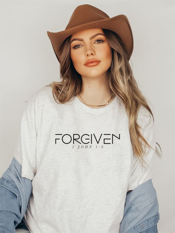 FORGIVEN 1 John 1:9 Crewneck Tee
