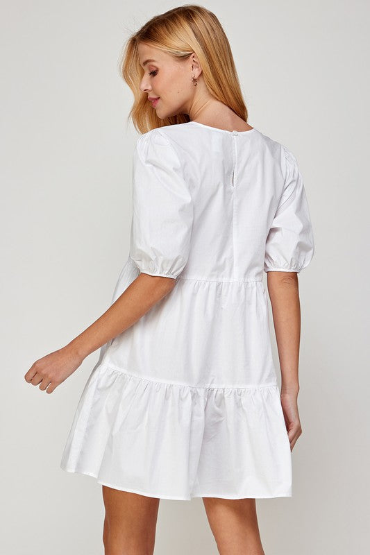 BELLA PUFF SLEEVE MINI DRESS