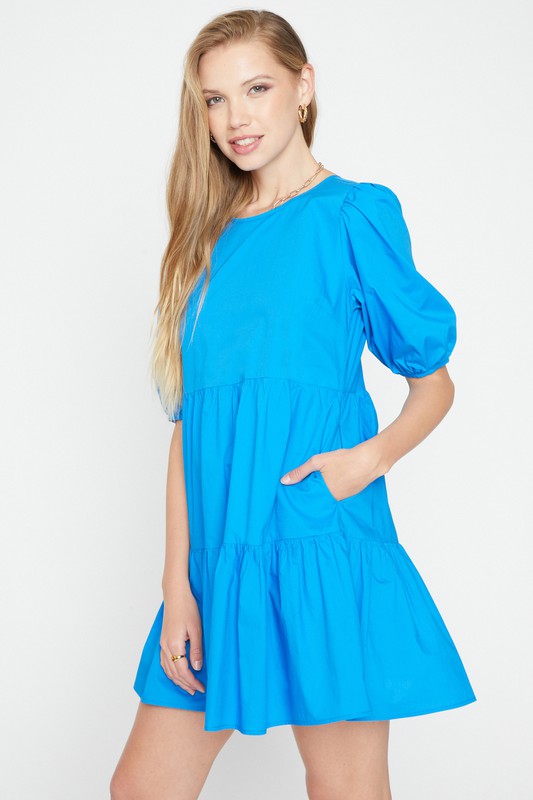 BELLA PUFF SLEEVE MINI DRESS