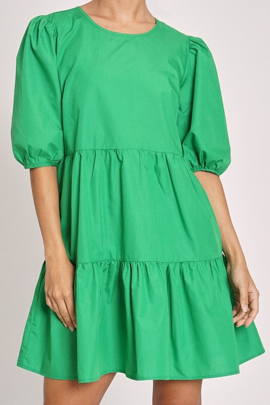 BELLA PUFF SLEEVE MINI DRESS