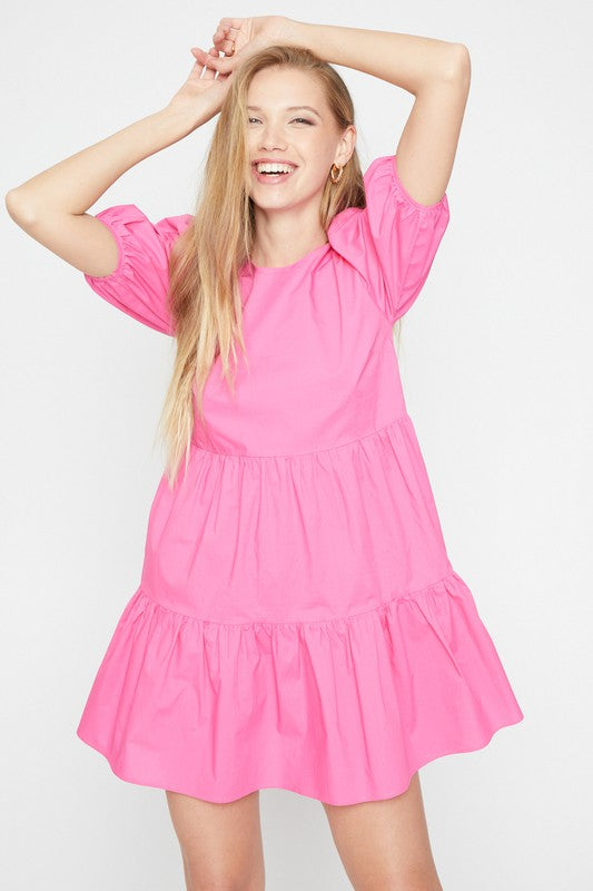 BELLA PUFF SLEEVE MINI DRESS
