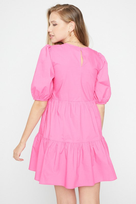 BELLA PUFF SLEEVE MINI DRESS