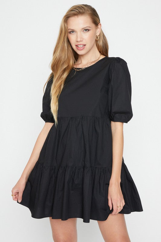 BELLA PUFF SLEEVE MINI DRESS