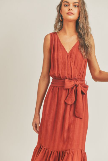 IVA SLEEVELESS MIDI DRESS