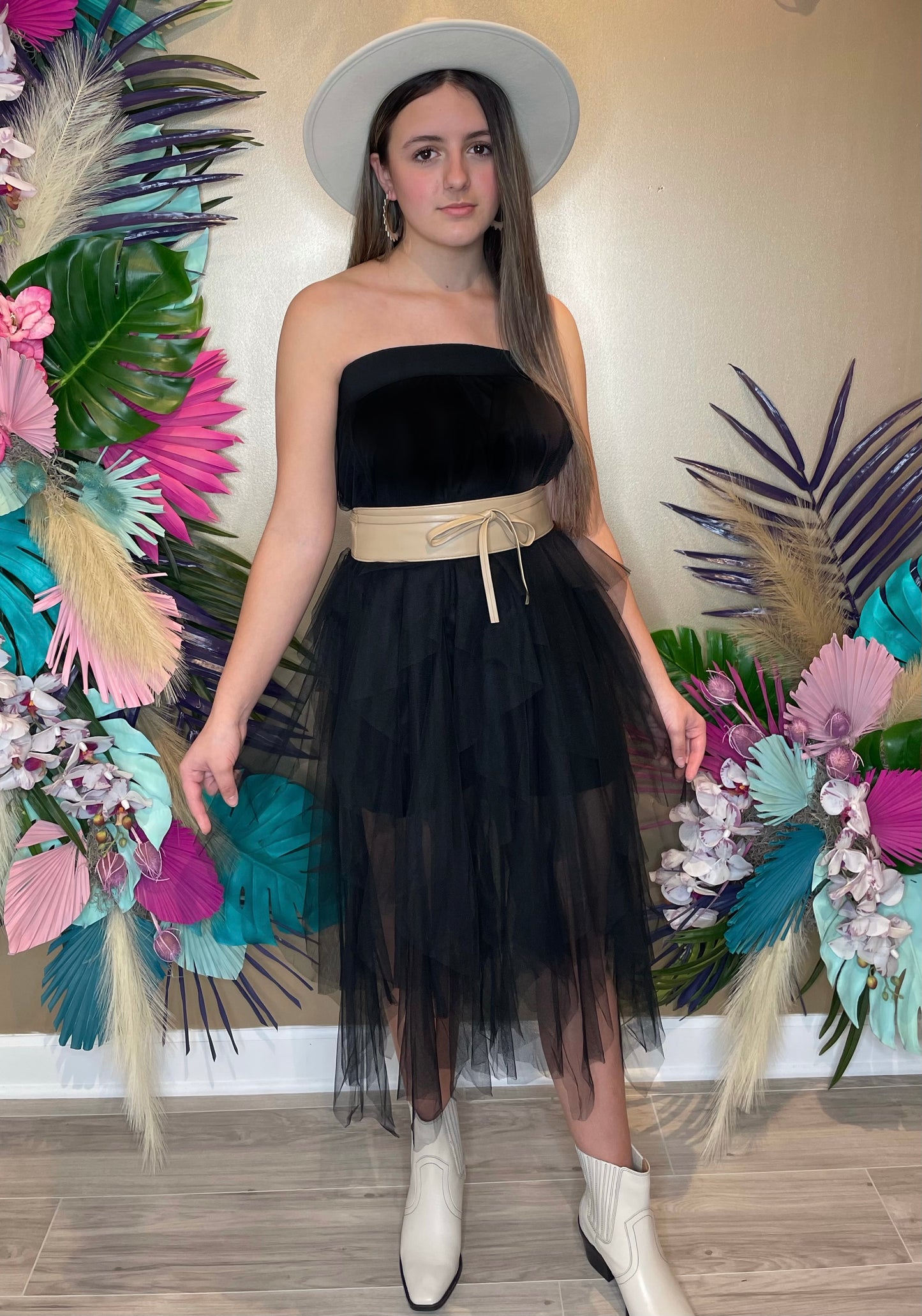 LAELYNN TIERED RUFFLED TULLE SKIRT