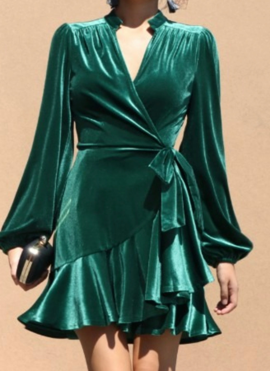 RILEY VELVET WRAP DRESS