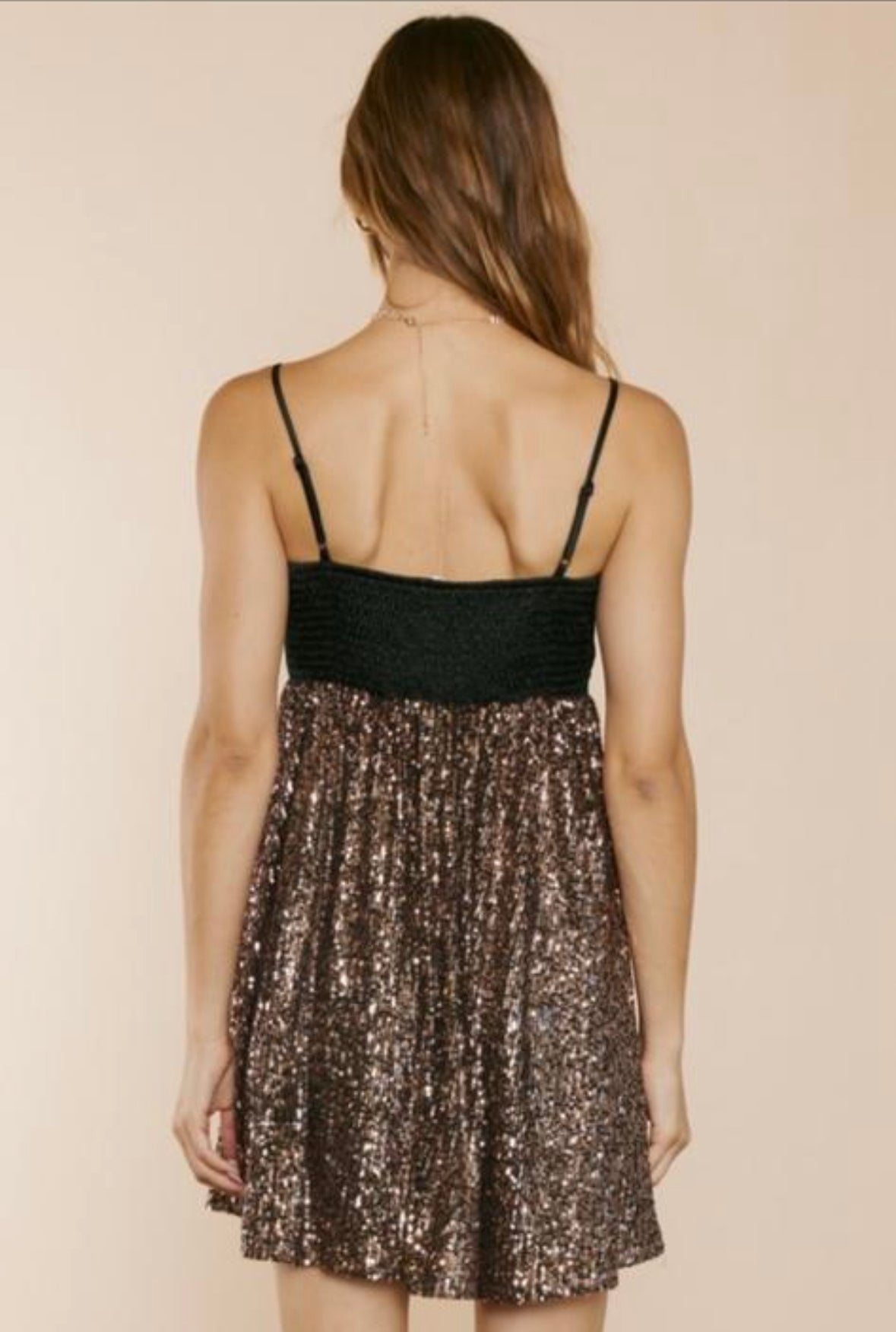 HAYDEN SEQUINED OVERSIZED BOW MINI DRESS