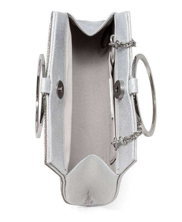 SILVER BANGLE RHINESTONED CLUTCH