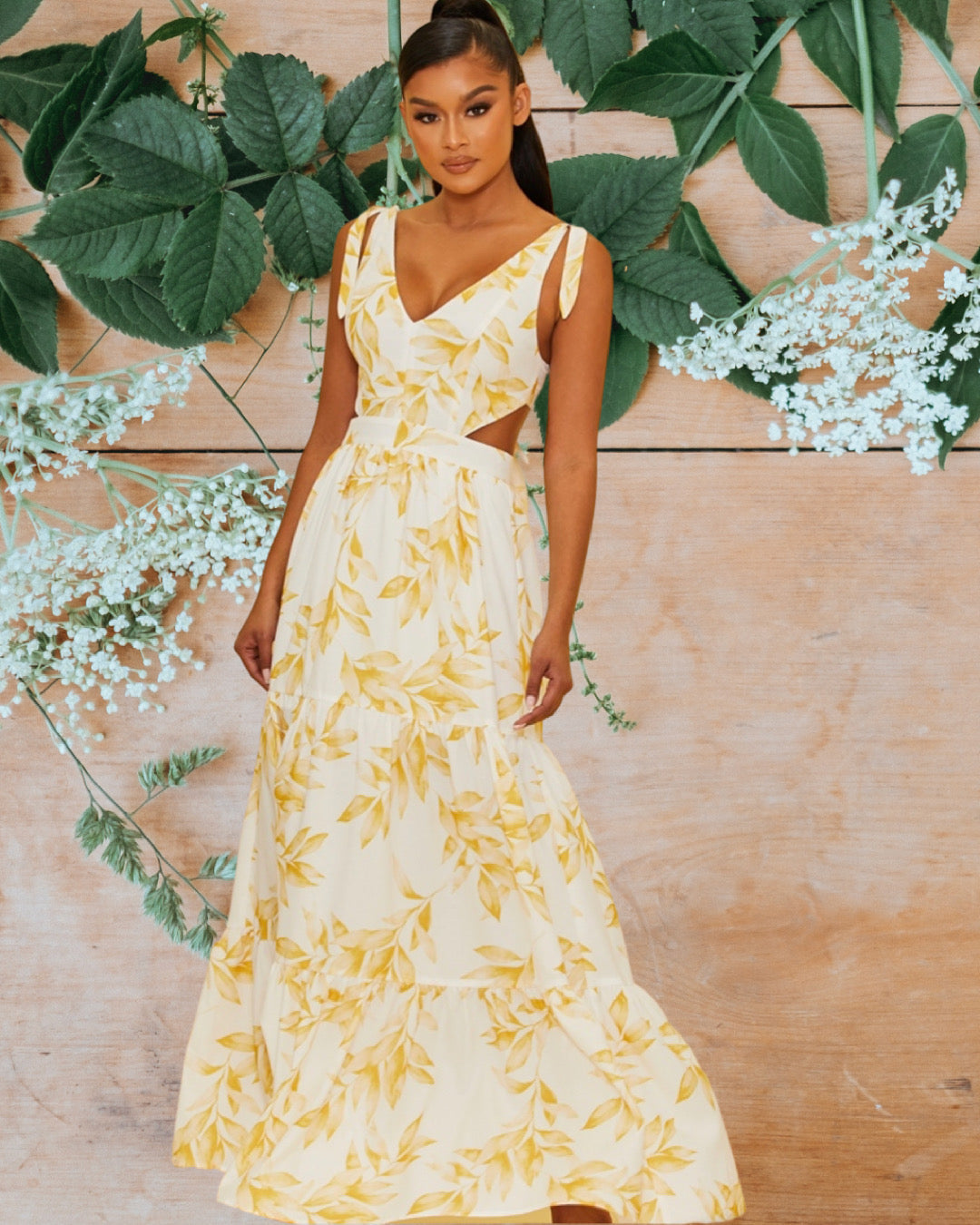NORABELA OPEN BACK MAXI DRESS