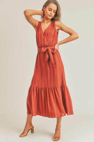 IVA SLEEVELESS MIDI DRESS – MilaGrace Boutique