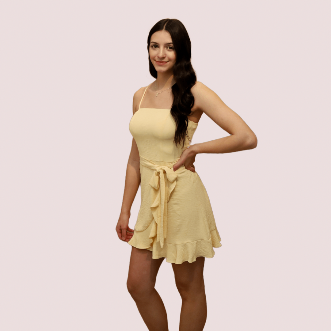 HONEYBETH RUFFLED SUN DRESS