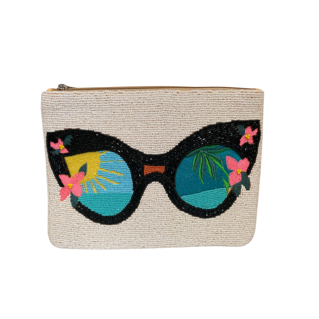 Beaded Sunglasses Clutch