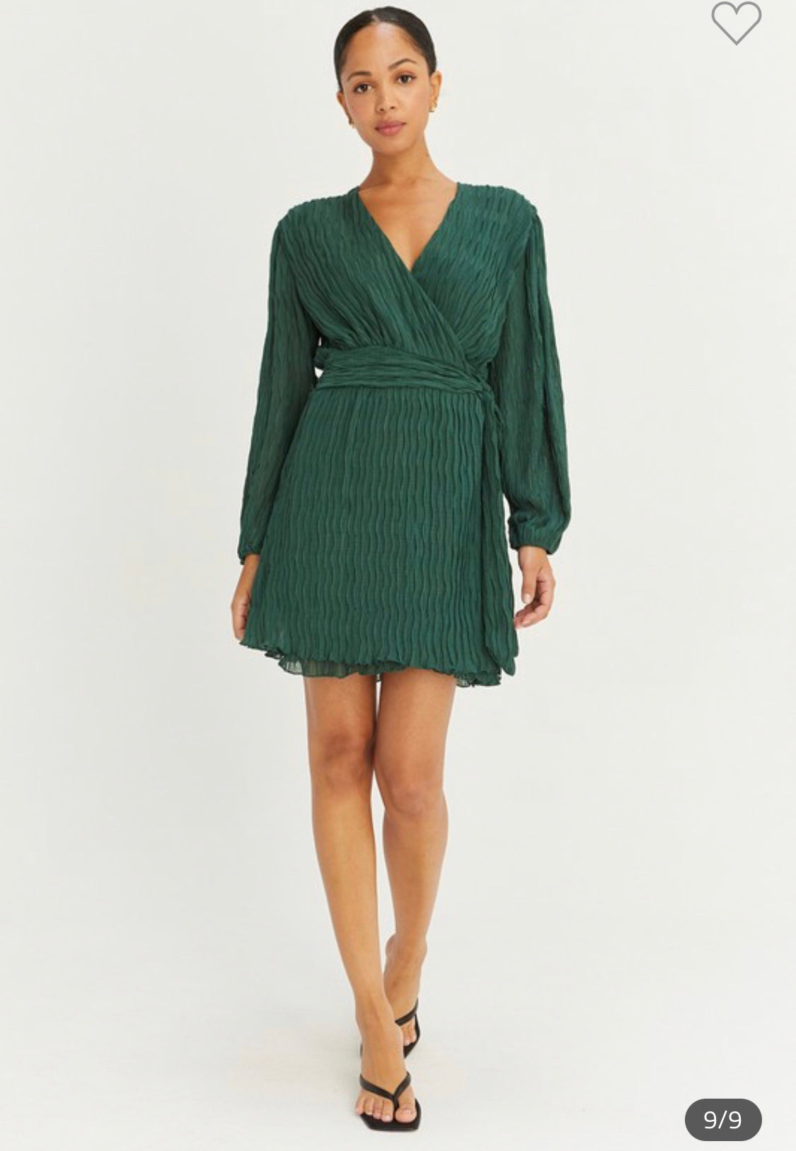 ZAYAH LONG SLEEVE WRAP MINI DRESS