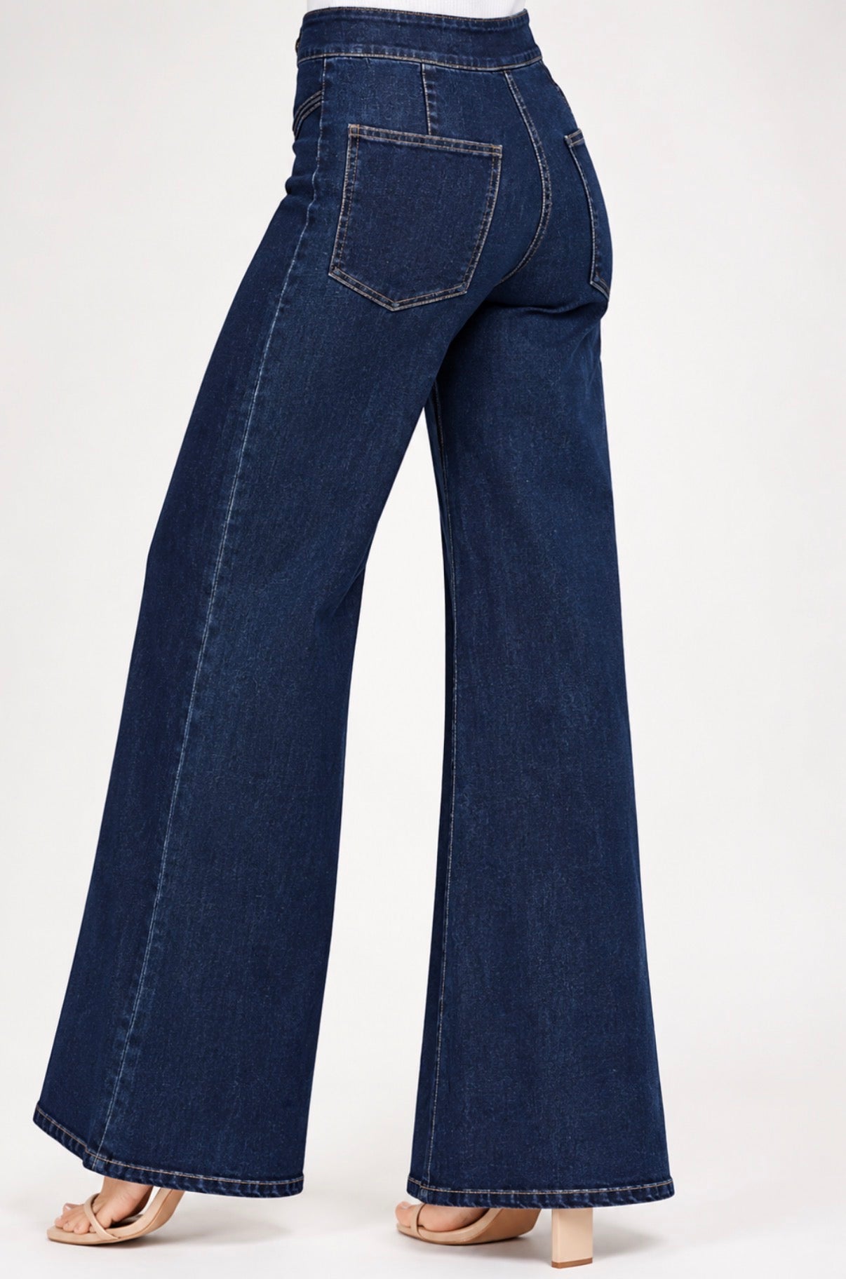 KAT HIGH WAISTED WIDE LEG STRETCH JEANS
