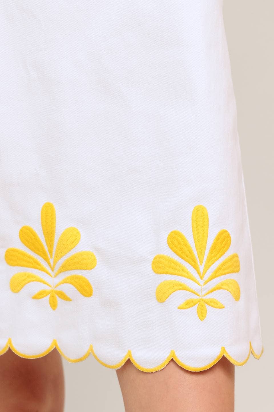 Kiki Denim Embroidered Shift Dress