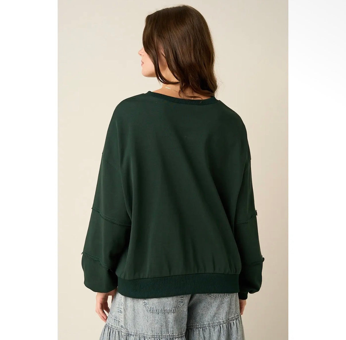 WALK BY FAITH PATCHWORK SWEATSHIRT