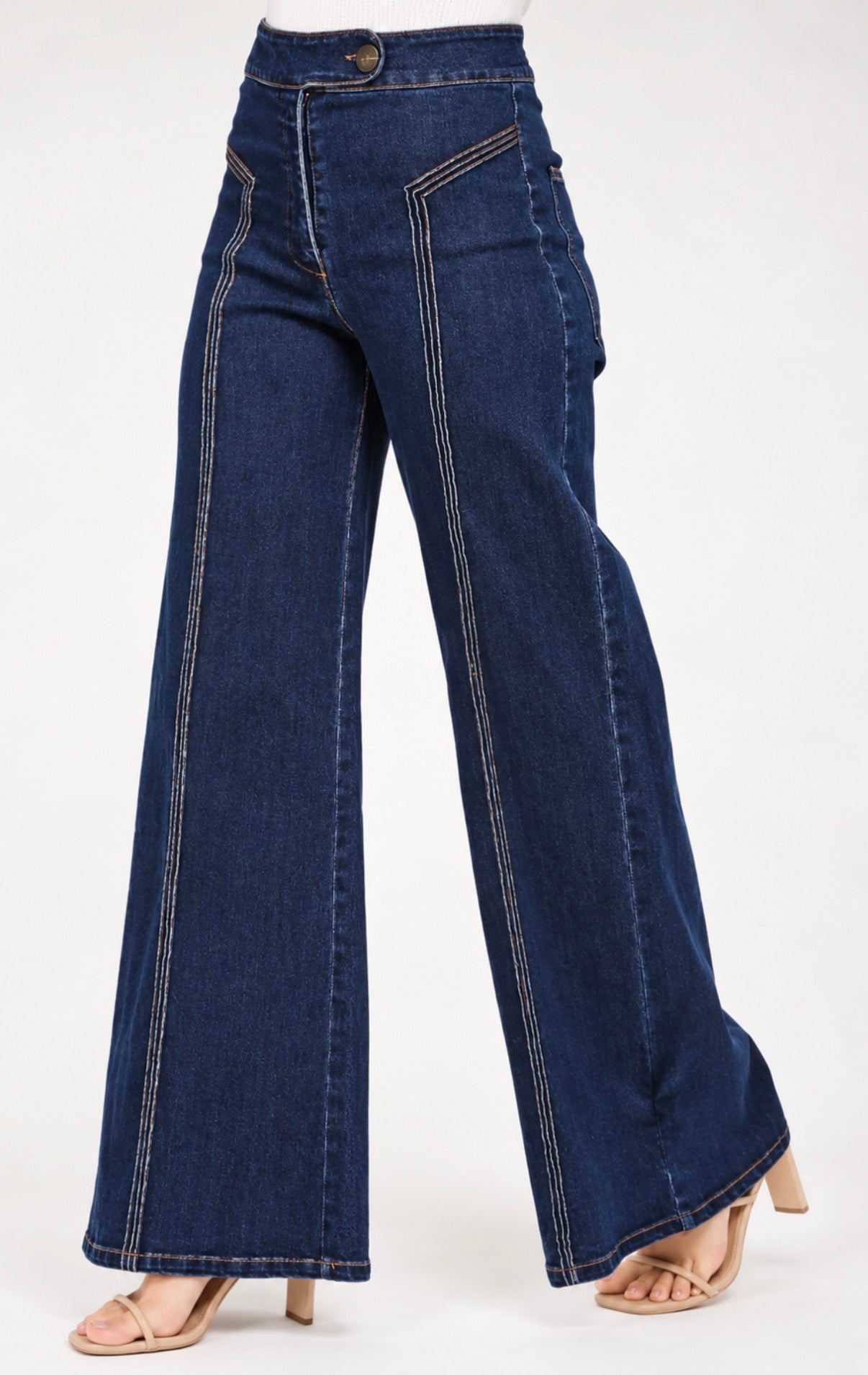 KAT HIGH WAISTED WIDE LEG STRETCH JEANS