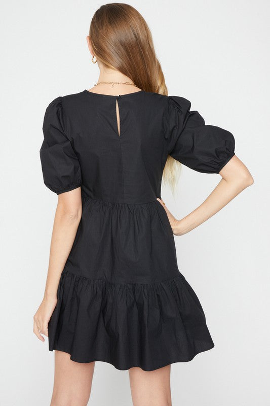 BELLA PUFF SLEEVE MINI DRESS