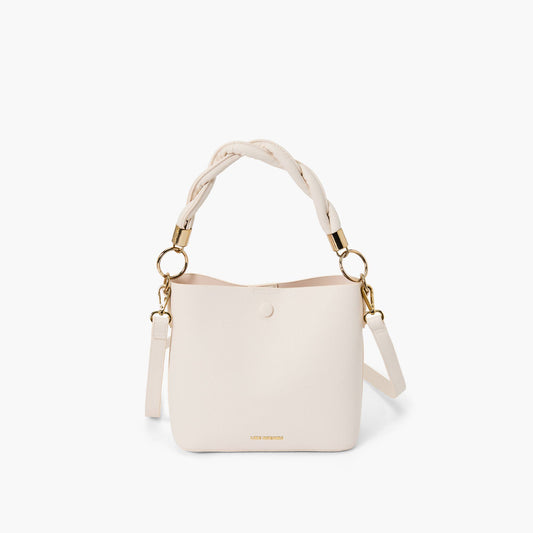 BRAIDED HANDLE BUCKET CROSSBODY PURSE