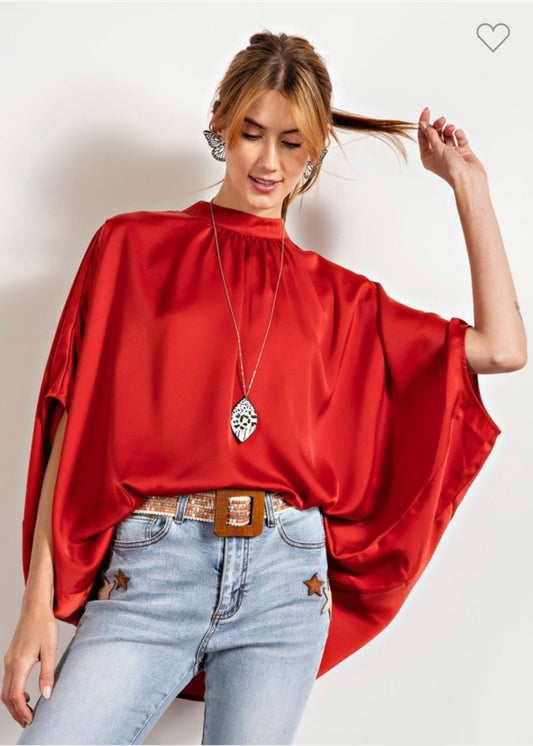 JAYNE OVERSIZED PONCHO STYLE TOP