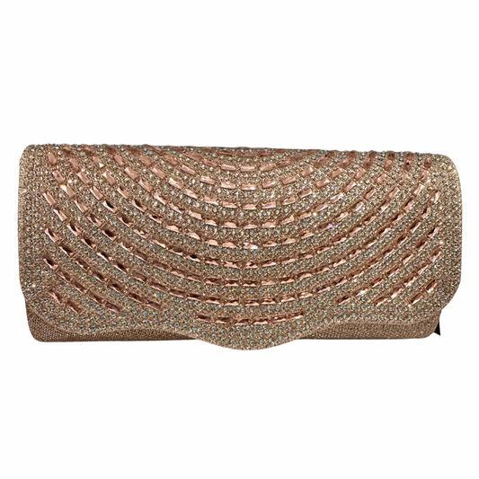 GOLD AND ROSE BLING CLUTCH