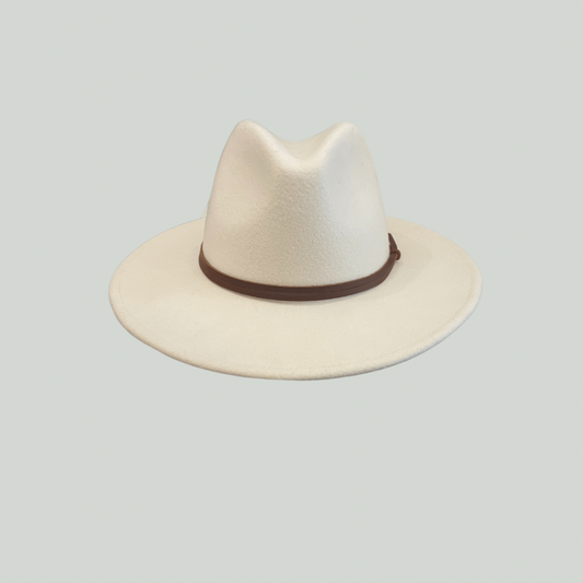 MID-BRIM CREAM FEDORA