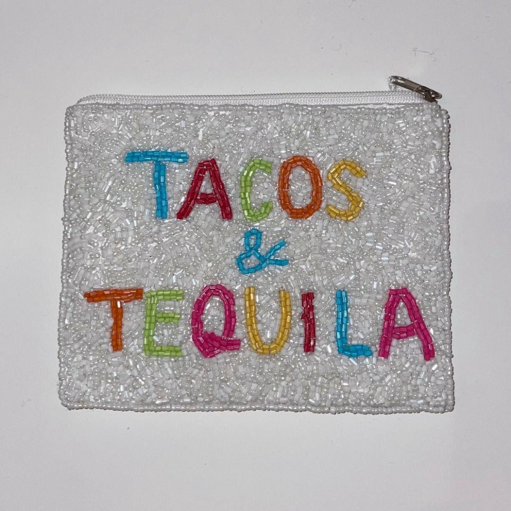 Tacos & Tequila Beaded Clutch 