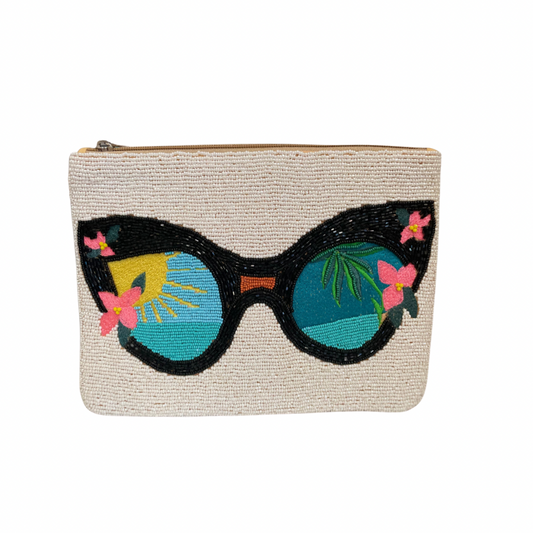 Beaded Sunglasses Clutch 